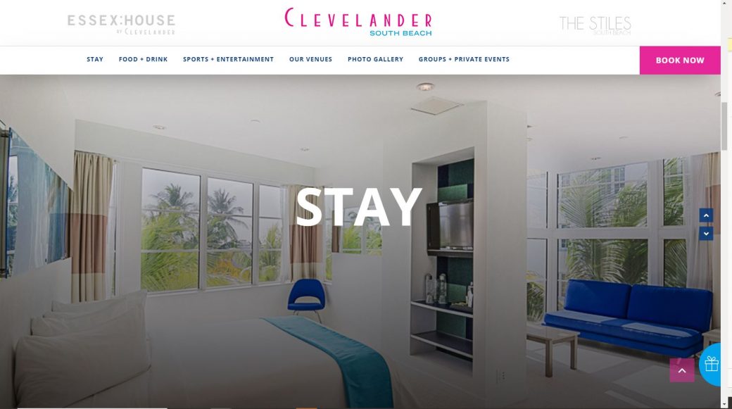 Clevelander Hotel Website: