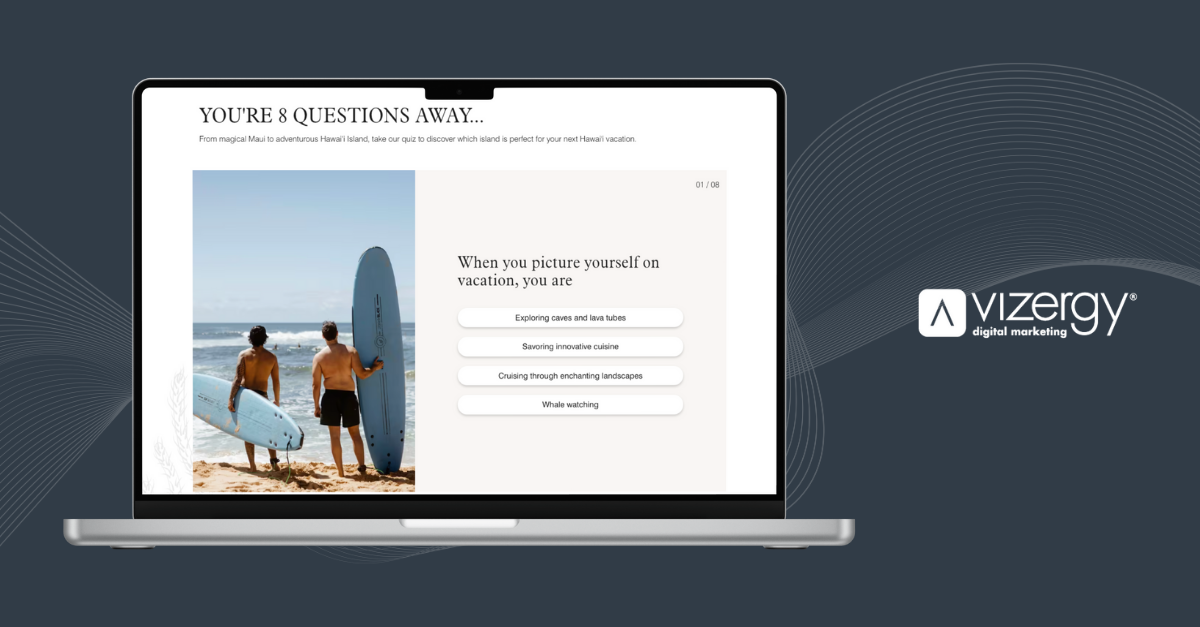 a laptop with a man holding a surfboard