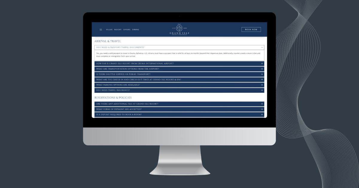 a computer screen with a blue and white text