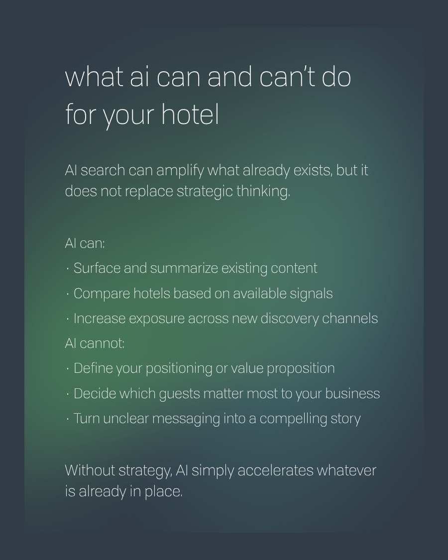 what ai can and can't do for your hotel list