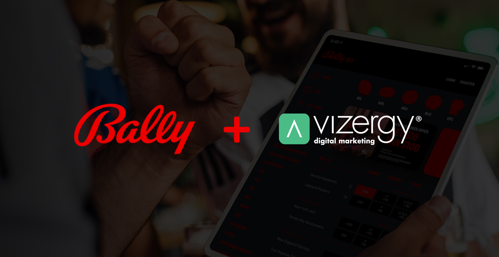 Ballys logo and Vizergy logo
