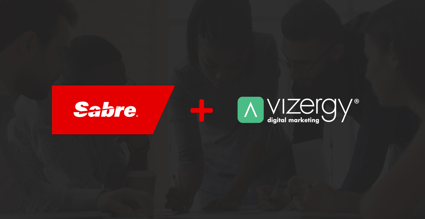 Sabre logo and Vizergy logo